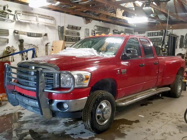 3D7MX48AX8G169196 - 2008 DODGE RAM 3500 S RED photo 2