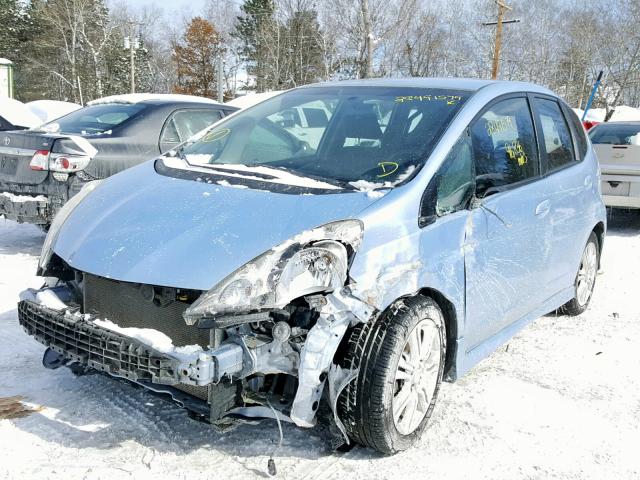 JHMGE88679S067069 - 2009 HONDA FIT SPORT BLUE photo 2