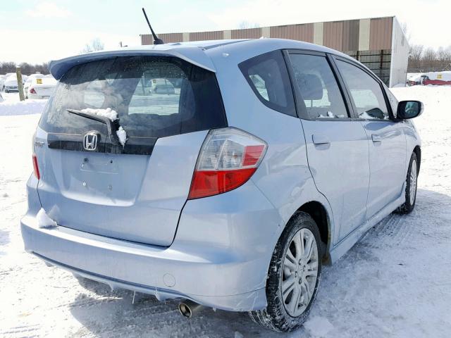 JHMGE88679S067069 - 2009 HONDA FIT SPORT BLUE photo 4