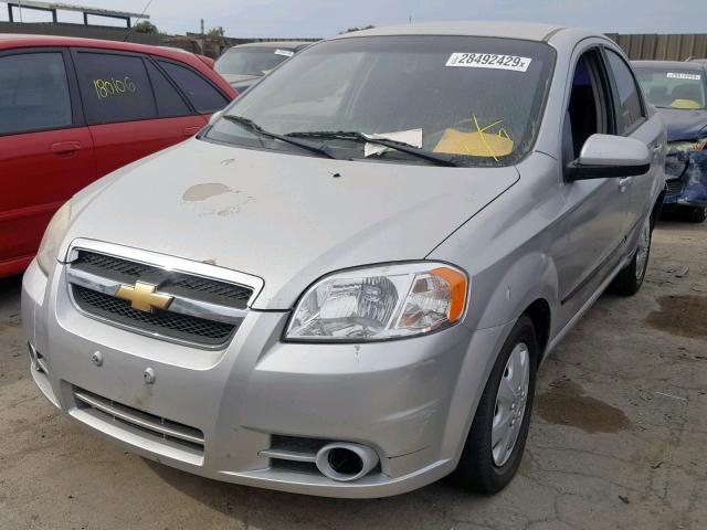 KL1TG5DEXAB046511 - 2010 CHEVROLET AVEO LT SILVER photo 2