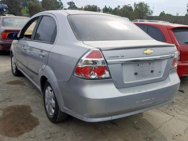 KL1TG5DEXAB046511 - 2010 CHEVROLET AVEO LT SILVER photo 3