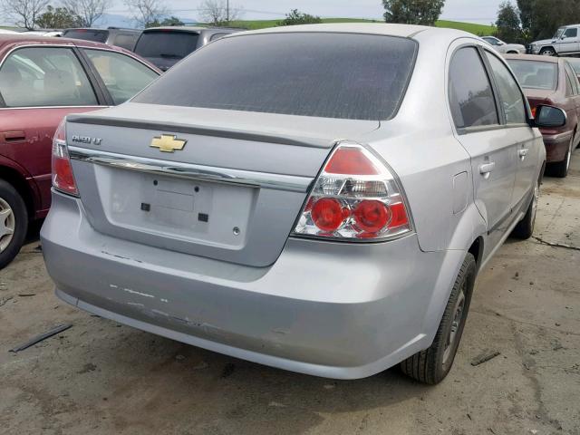 KL1TG5DEXAB046511 - 2010 CHEVROLET AVEO LT SILVER photo 4