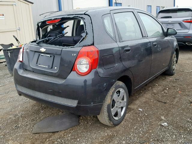 KL1TD6DE0AB125765 - 2010 CHEVROLET AVEO LS BLACK photo 4