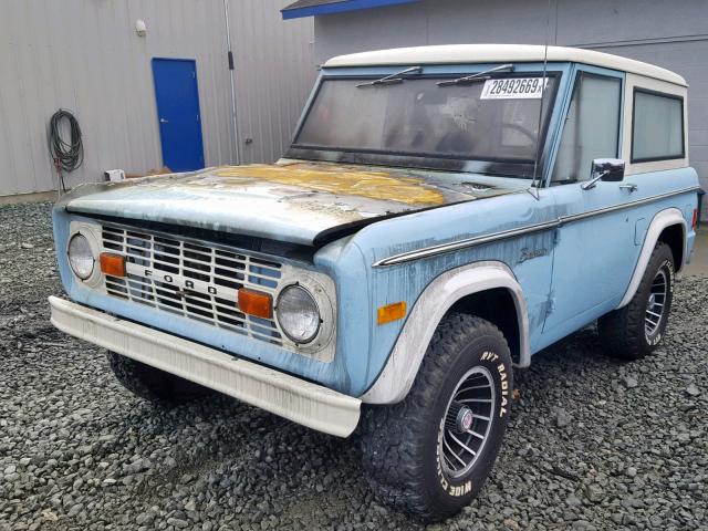 U15GLY11436 - 1977 FORD BRONCO BLUE photo 2