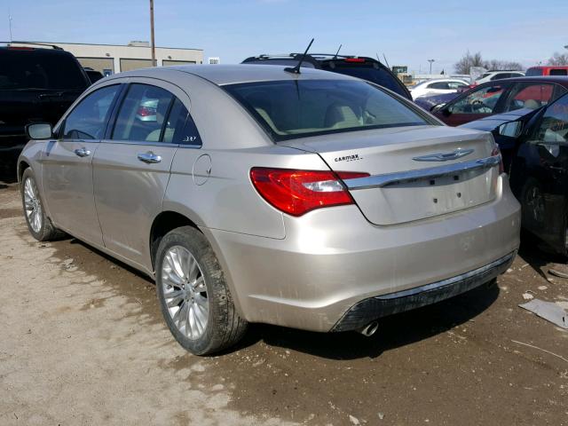 1C3CCBCGXDN706270 - 2013 CHRYSLER 200 LIMITE TAN photo 3