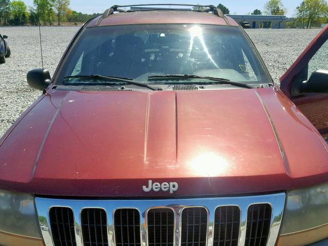 1J4G258S1XC725931 - 1999 JEEP GRAND CHER RED photo 7