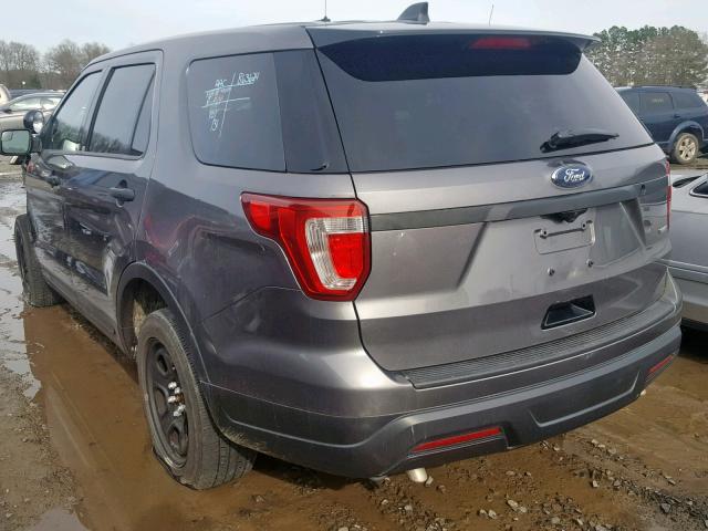 1FM5K8AR3JGA27113 - 2018 FORD EXPLORER P GRAY photo 3