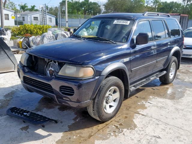 JA4LS21H13J049062 - 2003 MITSUBISHI MONTERO SP BLUE photo 2