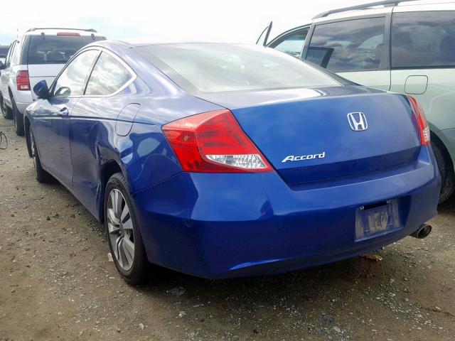 1HGCS1B37BA016263 - 2011 HONDA ACCORD LX- BLUE photo 3