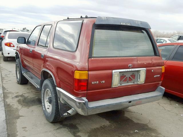 JT3VN39W9P0126632 - 1993 TOYOTA 4RUNNER VN BURGUNDY photo 3