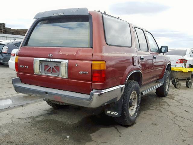 JT3VN39W9P0126632 - 1993 TOYOTA 4RUNNER VN BURGUNDY photo 4