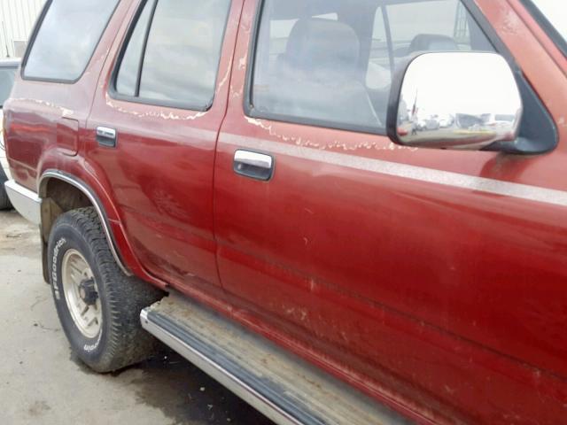 JT3VN39W9P0126632 - 1993 TOYOTA 4RUNNER VN BURGUNDY photo 9