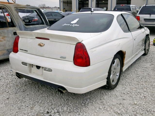 2G1WL15C769209267 - 2006 CHEVROLET MONTE CARL WHITE photo 4