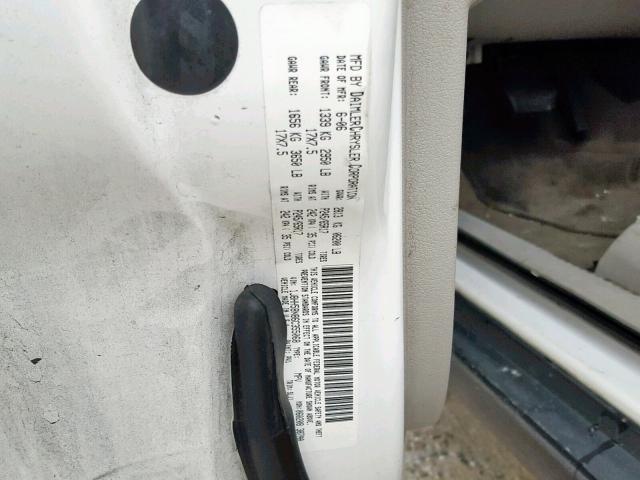 1J8HH58N86C355068 - 2006 JEEP COMMANDER WHITE photo 10