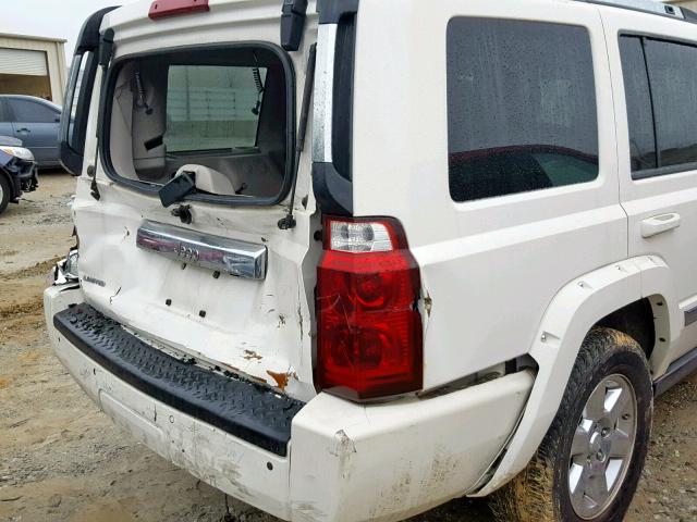 1J8HH58N86C355068 - 2006 JEEP COMMANDER WHITE photo 9