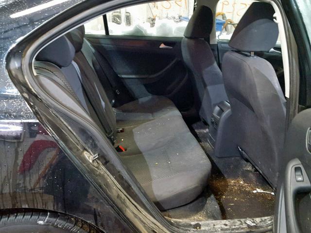 3VW2K7AJ2EM352551 - 2014 VOLKSWAGEN JETTA BASE BLACK photo 6