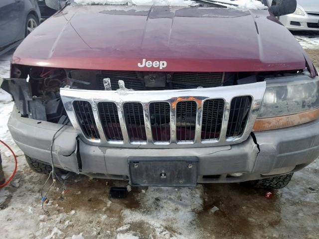 1J4GW58S5XC689178 - 1999 JEEP GRAND CHER MAROON photo 9