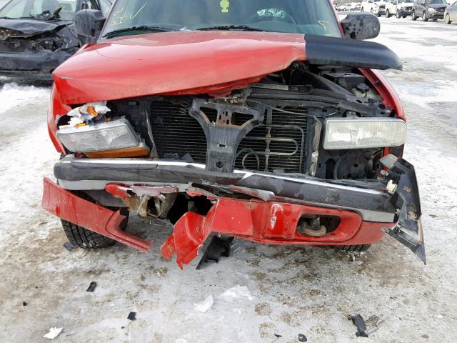 1GNDT13W9Y2306538 - 2000 CHEVROLET BLAZER RED photo 9