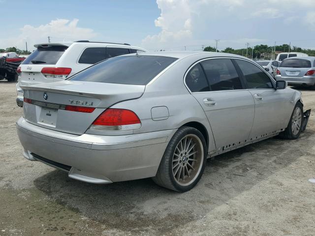 WBAGN63433DR09815 - 2003 BMW 745 LI GRAY photo 4