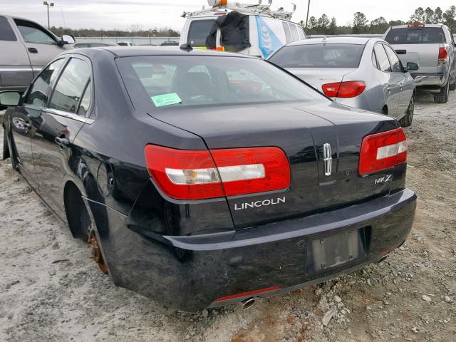 3LNHM26T38R655054 - 2008 LINCOLN MKZ BLACK photo 3