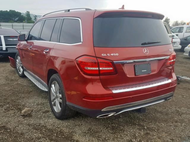 4JGDF6EE3HA971910 - 2017 MERCEDES-BENZ GLS 450 4M RED photo 3