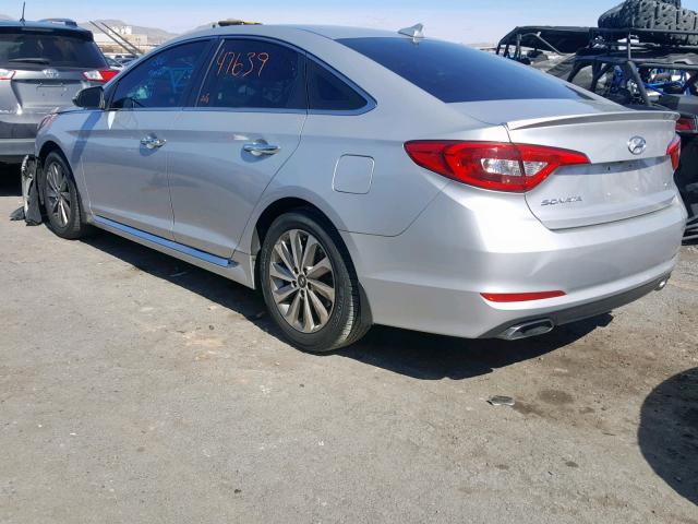 5NPE34AF3FH185390 - 2015 HYUNDAI SONATA SPO SILVER photo 3