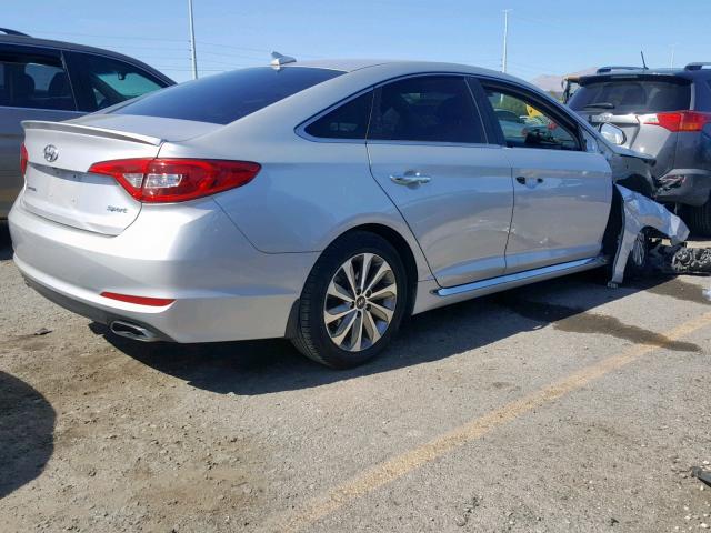 5NPE34AF3FH185390 - 2015 HYUNDAI SONATA SPO SILVER photo 4