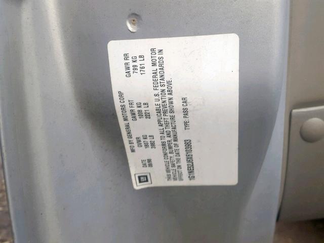 1G1NE52J6X6103983 - 1999 CHEVROLET MALIBU LS SILVER photo 10