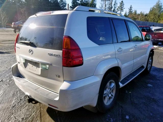 JTJBT20XX40028321 - 2004 LEXUS GX 470 WHITE photo 4