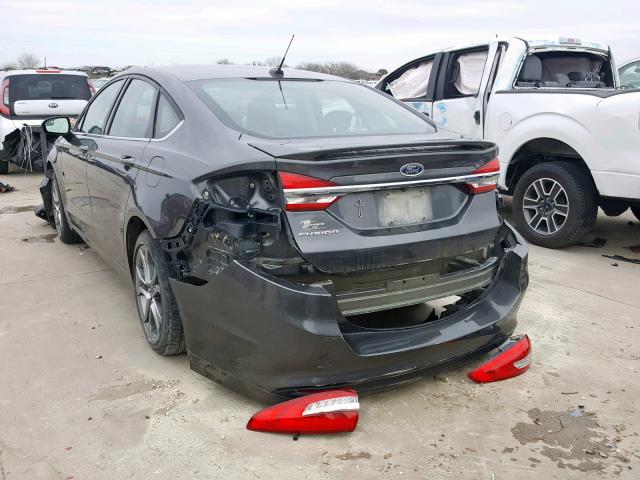 3FA6P0G79HR283721 - 2017 FORD FUSION S CHARCOAL photo 3