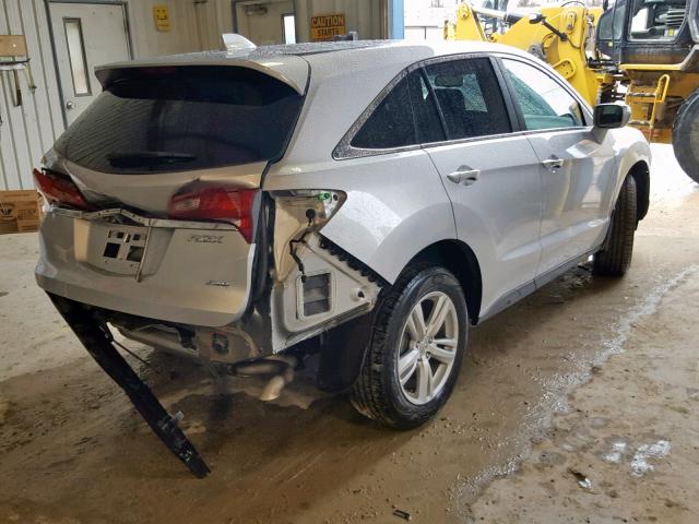 5J8TB4H5XEL003011 - 2014 ACURA RDX TECHNO SILVER photo 4