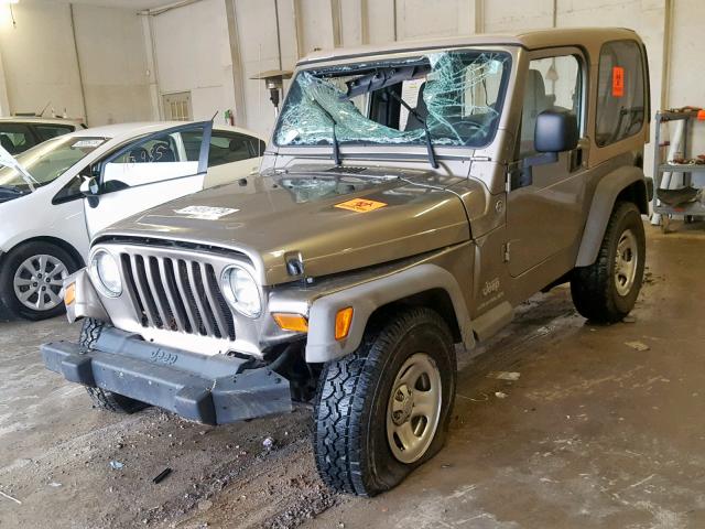 1J4FA29126P740478 - 2006 JEEP WRANGLER / BEIGE photo 2