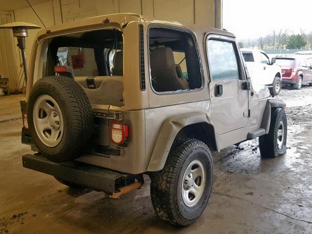 1J4FA29126P740478 - 2006 JEEP WRANGLER / BEIGE photo 4