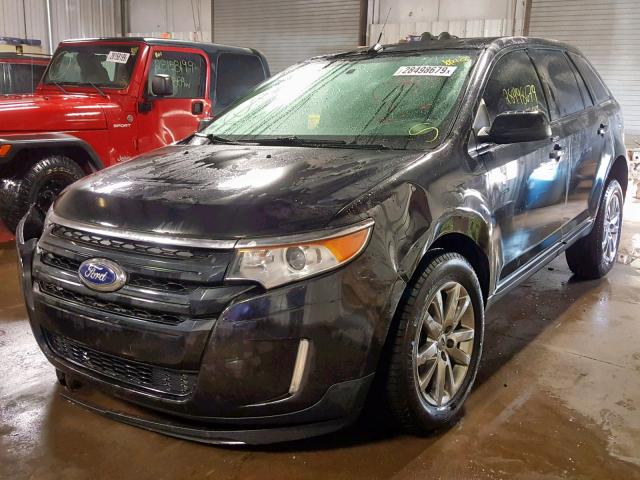 2FMDK3JC5DBA25563 - 2013 FORD EDGE SEL BLACK photo 2