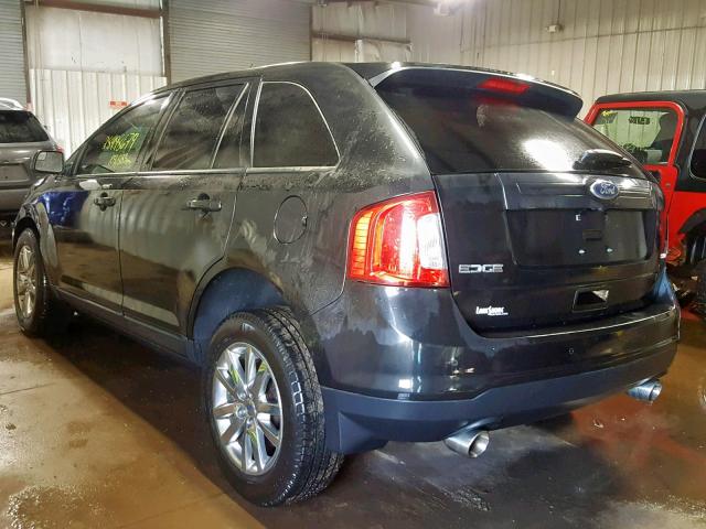 2FMDK3JC5DBA25563 - 2013 FORD EDGE SEL BLACK photo 3