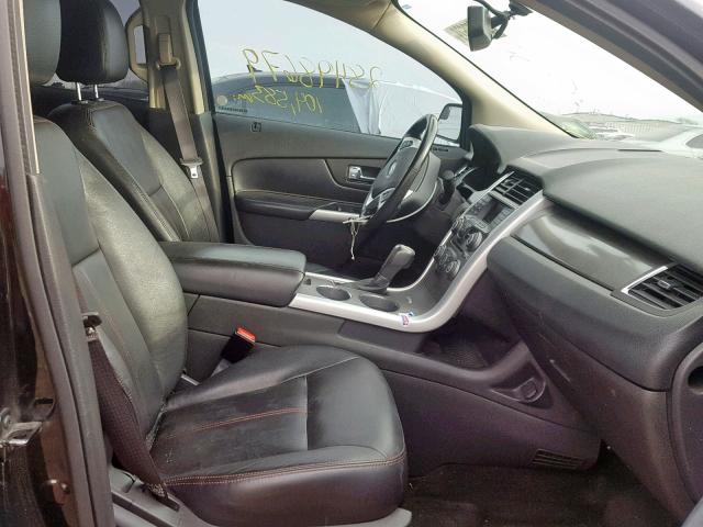 2FMDK3JC5DBA25563 - 2013 FORD EDGE SEL BLACK photo 5