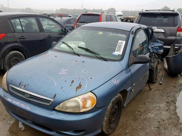 KNADC123416021421 - 2001 KIA RIO BLUE photo 2