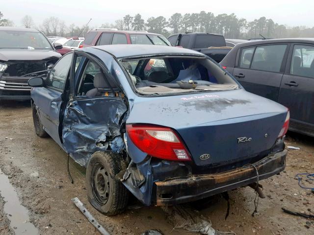 KNADC123416021421 - 2001 KIA RIO BLUE photo 3