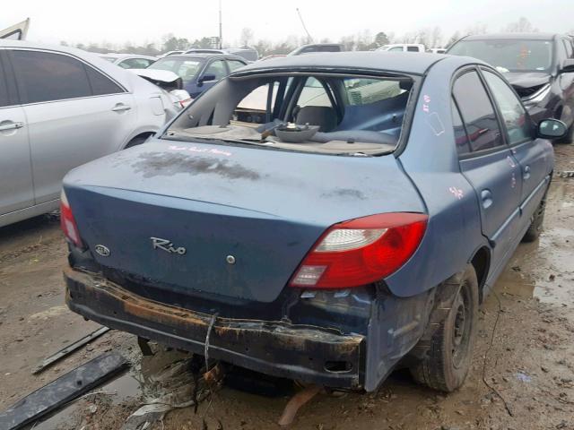 KNADC123416021421 - 2001 KIA RIO BLUE photo 4