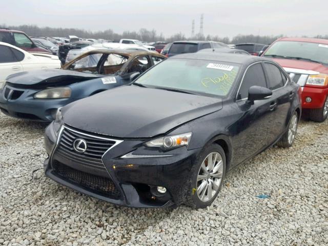 JTHBF1D22F5059554 - 2015 LEXUS IS 250 BLACK photo 2