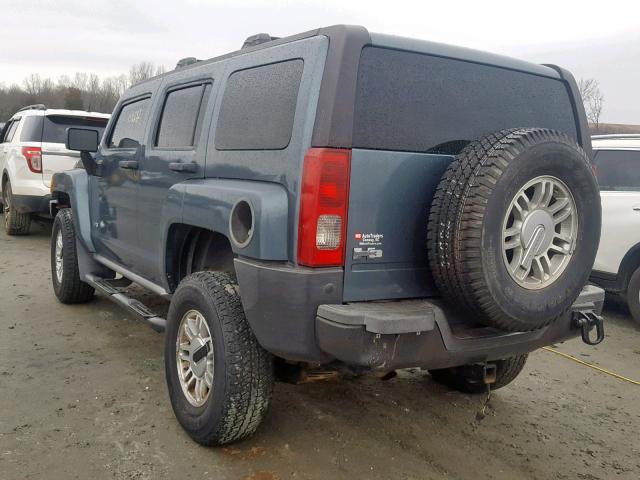 5GTDN136968328321 - 2006 HUMMER H3 BLUE photo 3