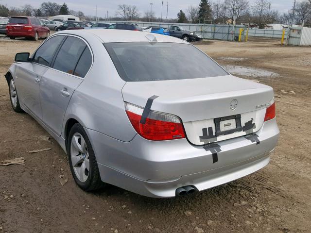 WBANE53586CK79164 - 2006 BMW 525 I SILVER photo 3