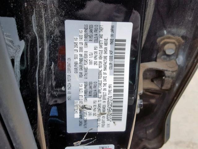 JM3TB2MA5A0237274 - 2010 MAZDA CX-9 BLACK photo 10