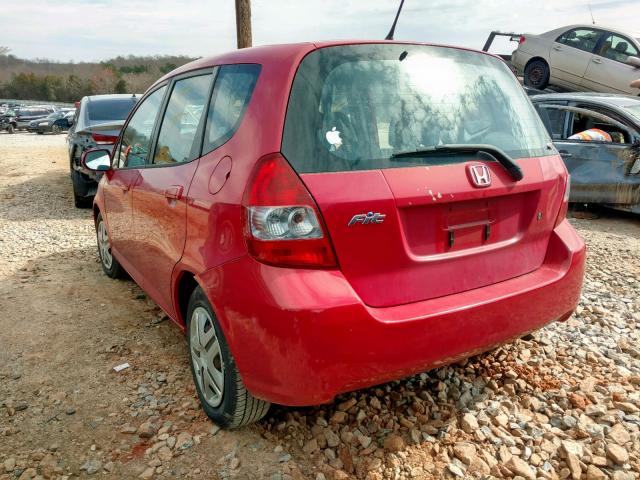 JHMGD38408S048608 - 2008 HONDA FIT RED photo 3