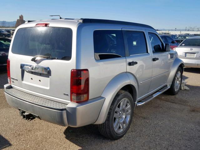 1D8GT58697W610788 - 2007 DODGE NITRO R/T SILVER photo 4