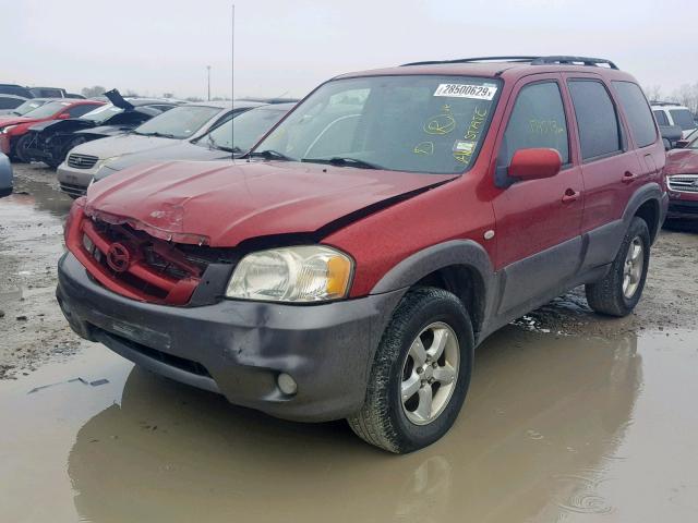 4F2CZ96126KM13235 - 2006 MAZDA TRIBUTE S BURGUNDY photo 2