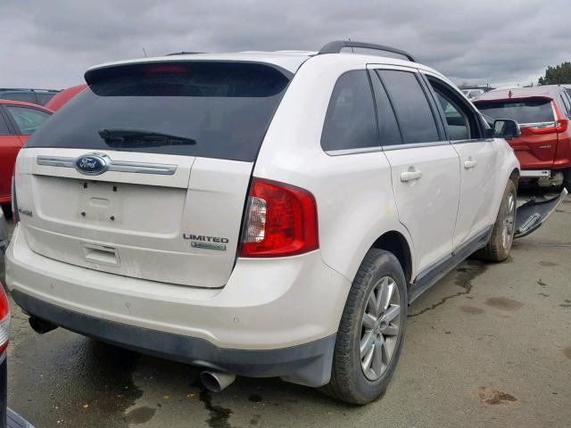 2FMDK3K91CBA09653 - 2012 FORD EDGE LIMIT WHITE photo 4