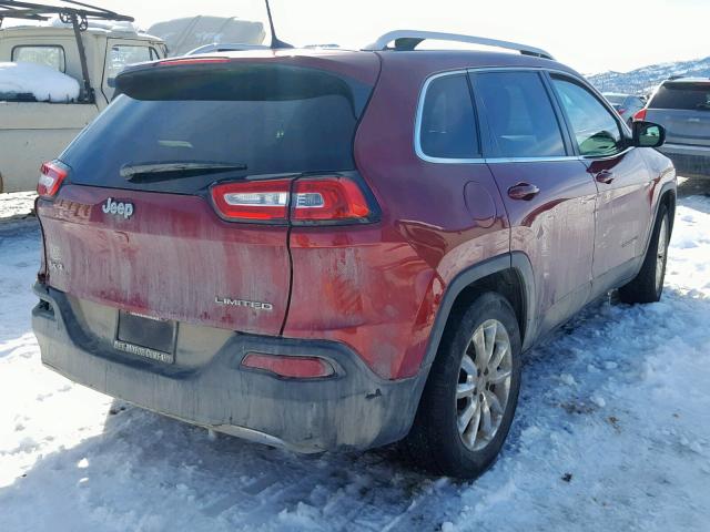 1C4PJMDB9HW520642 - 2017 JEEP CHEROKEE L RED photo 4