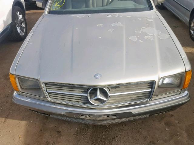 WDB12604412000547 - 1984 MERCEDES-BENZ 500 SEC SILVER photo 9