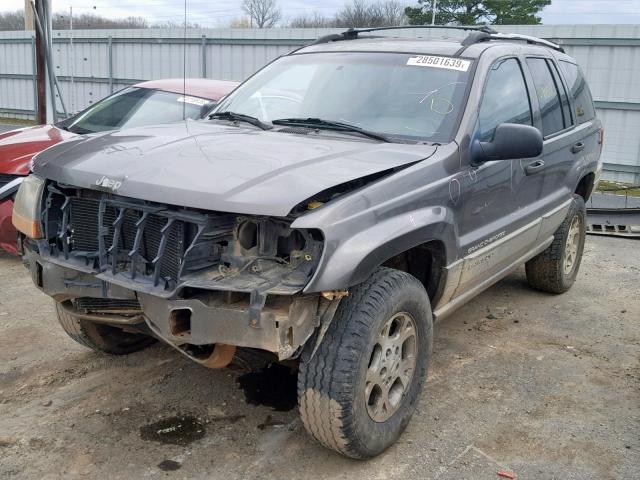 1J4GW58S4XC639324 - 1999 JEEP GRAND CHER GRAY photo 2